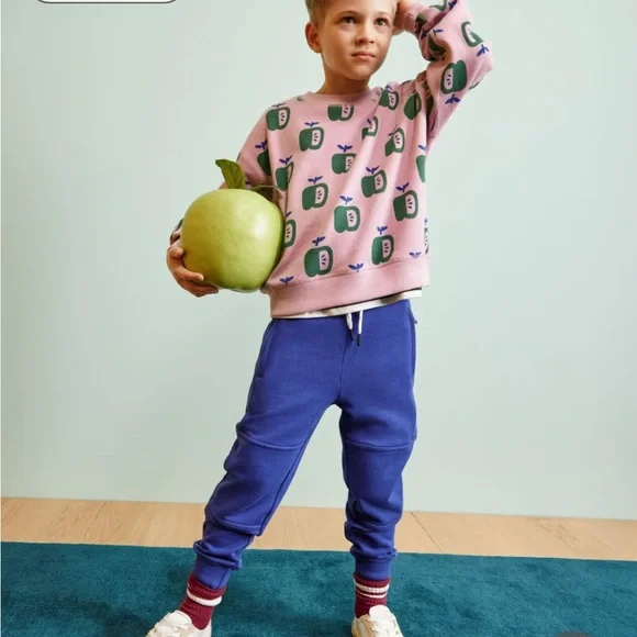 Hanna Andersson Slim Fit French Terry Double Knee Sweatpants, 130 cm/ US 8 - Picture 2 of 6